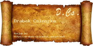 Drabek Csinszka névjegykártya